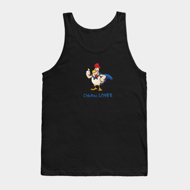 Rooster Chicken Lover, funny adult humor. Tank Top by Stell_a
